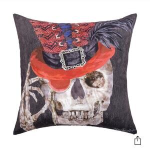 Skullastic Steampunk Skeleton Pillow 18x18